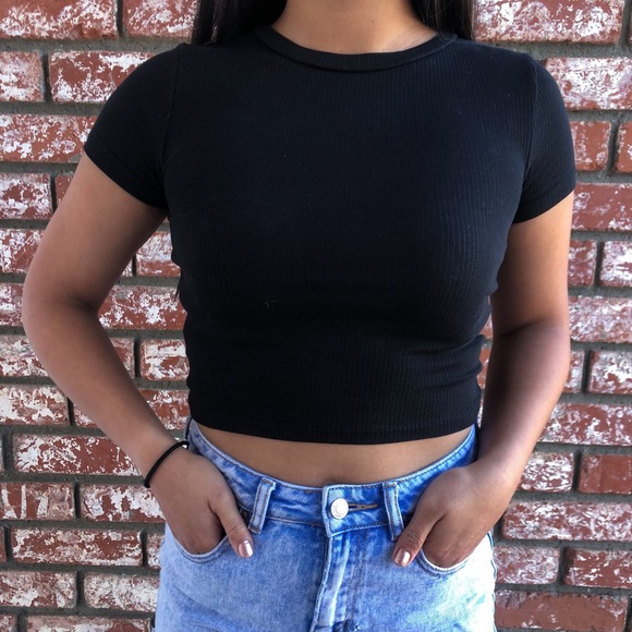 Divided Tops - Black Crop Top